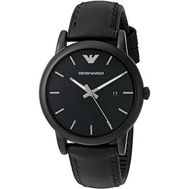 Emporio Armani Men's AR1973 Dress Black Leather Quartz Watch