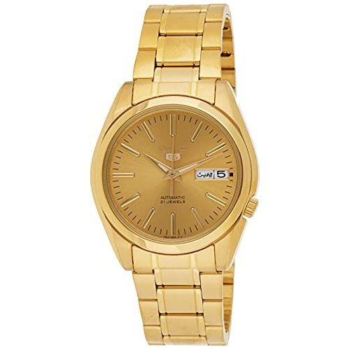 SEIKO Men's 5 Automatic Gold-Tone Steel and Dial