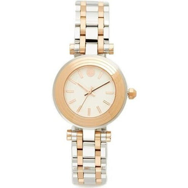 Tory Burch Women's The Classic T Watch, Silver/Rose Gold/Ivory, One Size