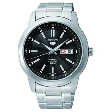 Seiko Men's 5 Automatic SNKM87K Silver Stainless-Steel Automatic Watch