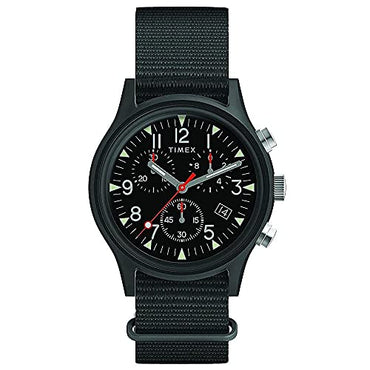 Timex Men's MK1 Aluminium Quartz Watch with Fabric Strap, Black, 20 (Model: TW2R67700)