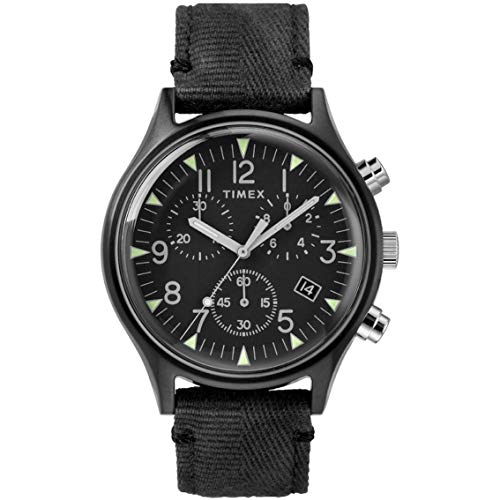 Timex MK1 Steel Chronograph 42 mm Black Dial Watch TW2R68700