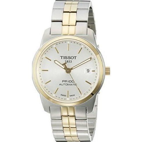 Tissot Men's T0494072203100 PR 100 Analog Display Swiss Automatic Two Tone Watch