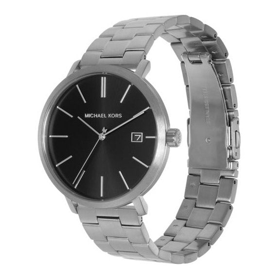 Michael Kors Men's Blake Three-Hand Date Silver Stainless Steel Bracelet Watch (Model: MK9133)