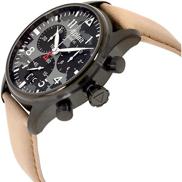 Alpina Startimer Camo Dial Leather Strap Men's Watch