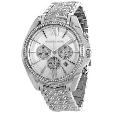 Michael Kors Women's Whitney Quartz Watch with Stainless Steel Strap, Silver, 20 (Model: MK6728)