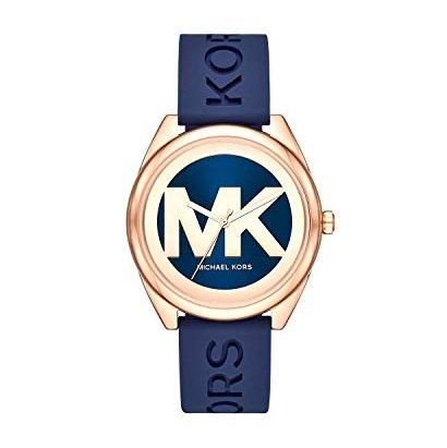 Michael Kors Women's Janelle Three-Hand Rose Gold-Tone Stainless Steel Watch MK7140