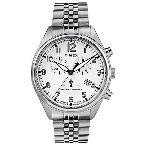 Timex mens chronograph quartz watch with stainless steel strap tw2r885