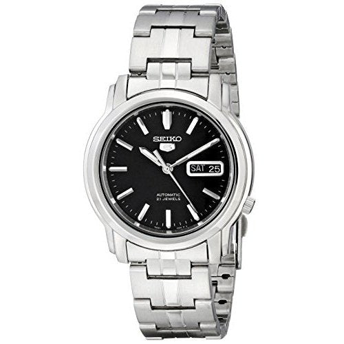 Seiko Men's SNKK71 Seiko 5 Automatic Stainless Steel Watch with Black Dial