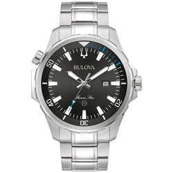 Bulova Men's Marine Star 'Series B' Stainless Steel Watch, Black Sunray Dial Style: 96B382