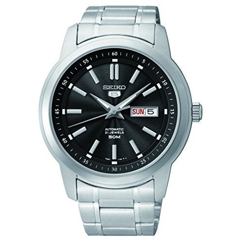 Seiko Men's 5 Automatic SNKM87K Silver Stainless-Steel Automatic Watch