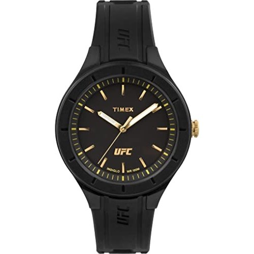 Timex ufc midsize shogun 38mm watch - black strap black dial