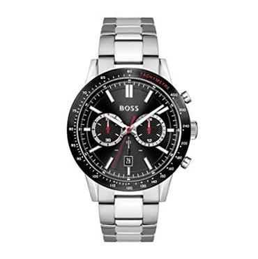 BOSS Allure Men's Chronograph Stainless Steel and Link Bracelet Watch, Color:Silver (Model: 1513922)