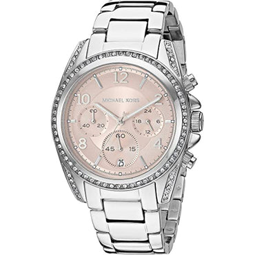 Michael Kors Blair Chronograph Stainless Steel Watch with Glitz Accents