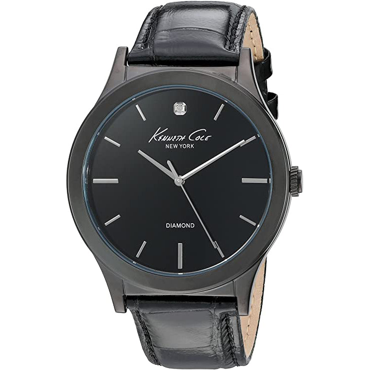 Kenneth cole black deals diamond watch