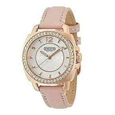 Coach 14503151 Boyfriend Rose Gold Case Pink Strap Women's Watch