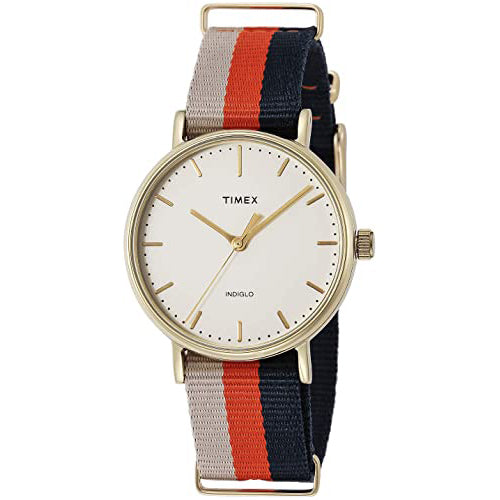 Timex women's fairfield 37mm slip-thru strap watch