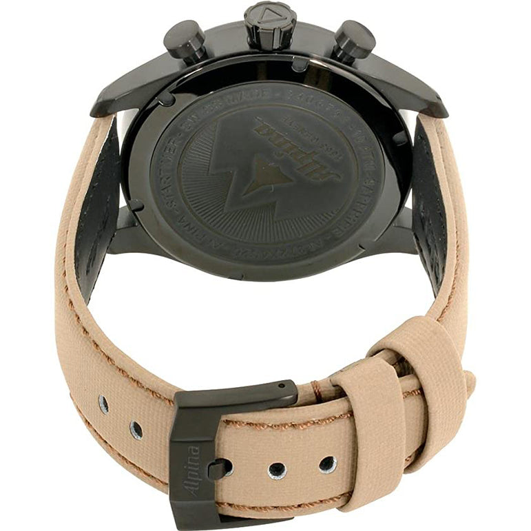 Alpina Startimer Camo Dial Leather Strap Men's Watch