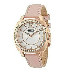 Coach 14503151 Boyfriend Rose Gold Case Pink Strap Women's Watch