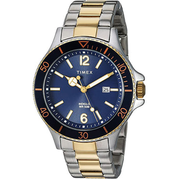 Timex Men's TW2R64700 Harborside Two-Tone/Blue Stainless Steel Bracelet Watch