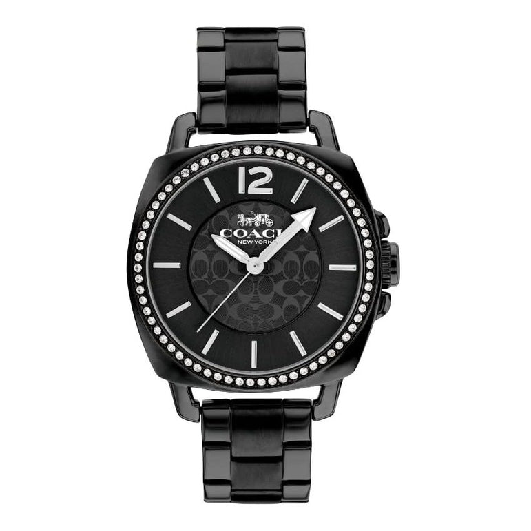 COACH 14503984 Black Dial Black Stainless Steel Ladies 34mm Boyfriend Watch