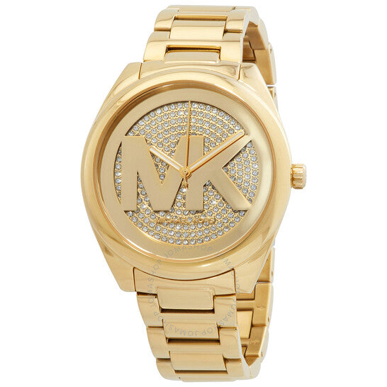 Michael Kors Women's Janelle Three-Hand Gold-Tone Stainless Steel Watch MK7088